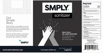 SMPLY Black Velvet Hand Sanitizer - Black Velvet 1G